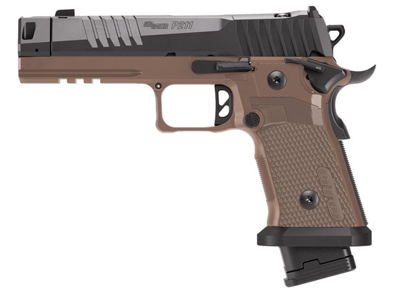 Sig Sauer P211-GTO Combat 9mm 4.4" 21rd Pistol, Coyote TB 3 184