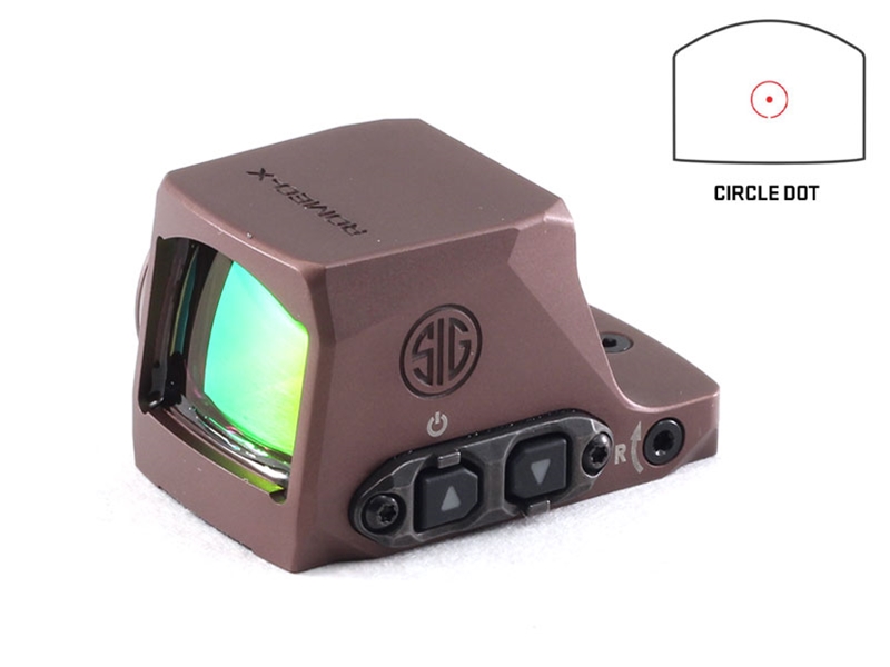 Sig Sauer Romeo-X Compact Enclosed 2 MOA Circle Dot Red Dot Sight, FDE 3 414