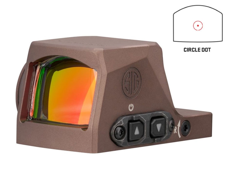 Sig Sauer Romeo-X Pro Enclosed 2 MOA Circle Dot Red Dot Sight, FDE 3 423 569
